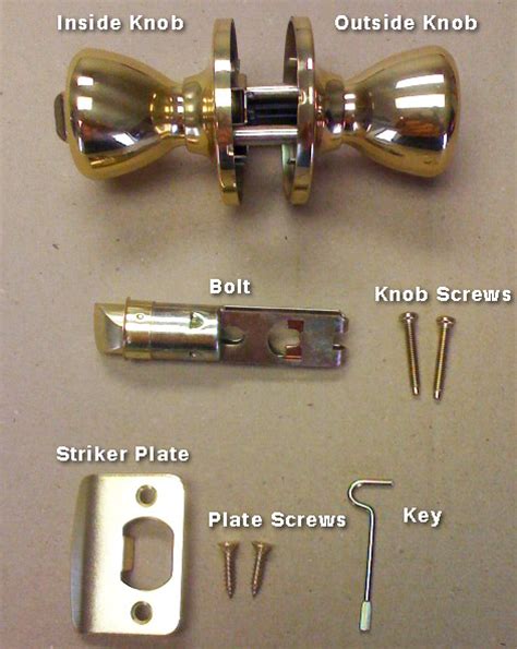 Brass Privacy Door Lock Set For Mobile Home Manufactured Housing