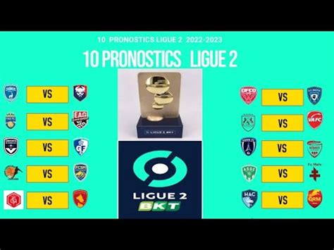 Pronostic Foot LIGUE 2 Les 10 Meilleurs Pronostics LIGUE2 2022 2023