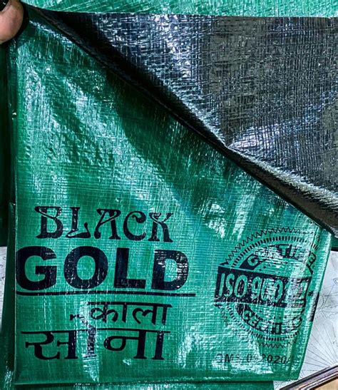 Kisan Black Gold Tirpal Crush Military Green Black HDPE Waterproof