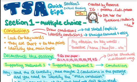 Tsa Cheat Sheet Section 1 Critical Thinking Only