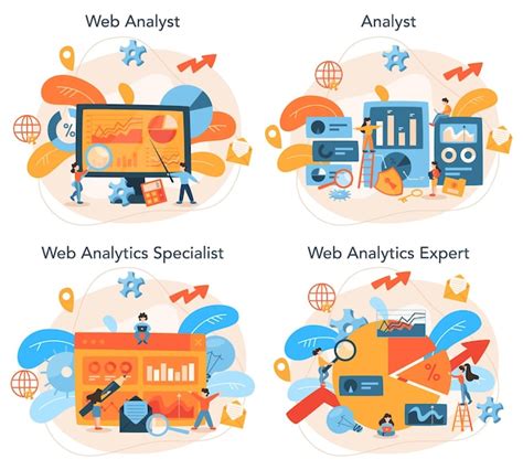 Premium Vector Website Analyst Concept Set