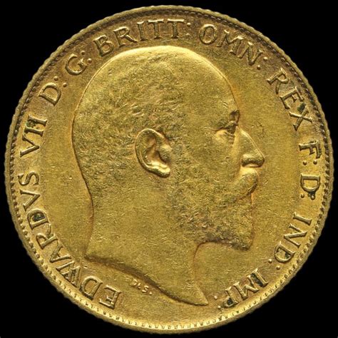 1908 Edward VII Gold Half Sovereign London Mint