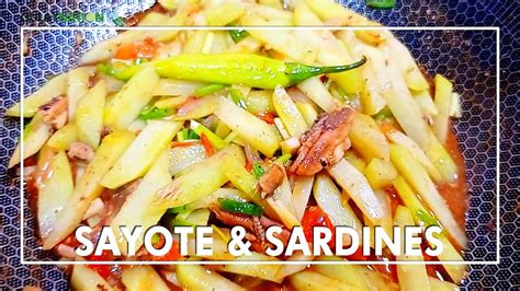 Sayote With Sardines How To Cook Ginisang Sayote With Sardines YouTube