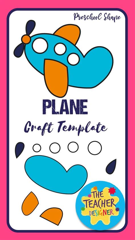 An Airplane Craft Template With The Words Plane On It