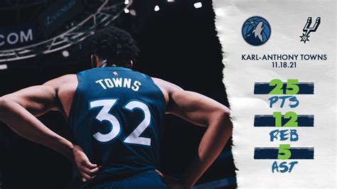 Highlights Karl Anthony Towns Pts Reb Ast Vs Spurs