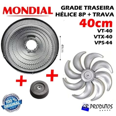 Grade Traseira Trava Hélice 8 pás Ventilador Mondial Vt 40 Vtx 40