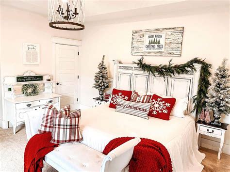 Cozy Farmhouse Bedroom With Red Accents Soul Lane