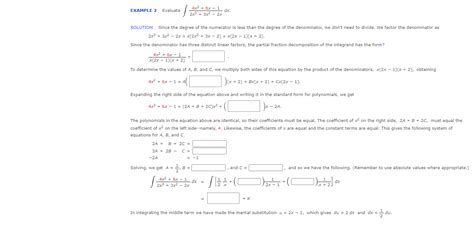 Solved Example 2 Evaluate 4x2 6x 1 Dx 2x3 3x2 2x