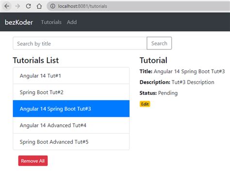 Spring Boot Angular 14 Example CRUD Full Stack BezKoder