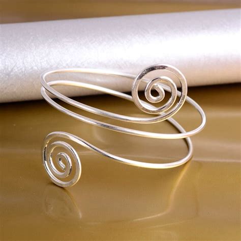 Spiral Design Arm Cuff Swirl Upper Arm Cuff Bracelet Cuff Etsy