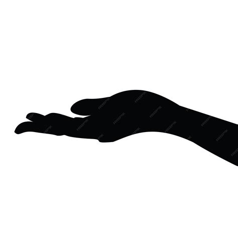 premium vector  hand silhouette   word hand