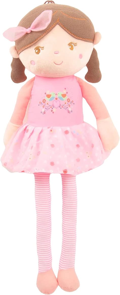 Amazon.com: Linzy Toys, Olivia Rag Doll, Soft Plush Doll, Pink, 20 ...