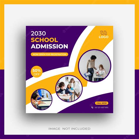 Premium Vector School Or College Admissions Social Media Design Web