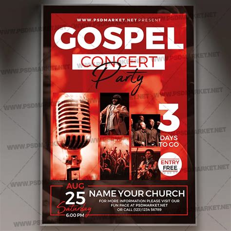 Download Gospel Concert Party Flyer Psd Template Psdmarket