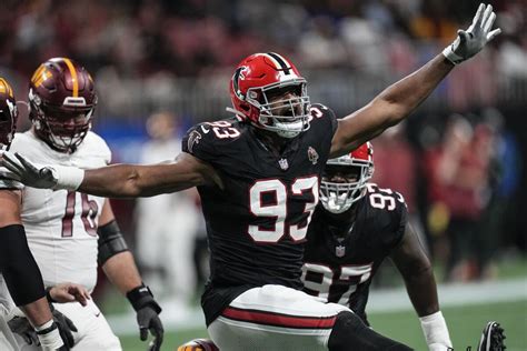 Falcons veteran Calais Campbell reaches 100-sack milestone for career against Commanders - The ...