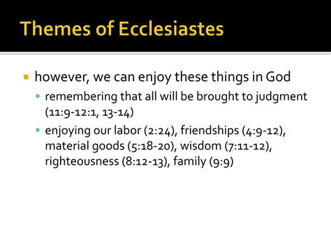 Ppt The Book Of Ecclesiastes Powerpoint Presentation Free Download