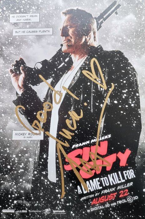 Mickey Rourke (Marv) - Signed Autograph Photo - Sin City - Catawiki