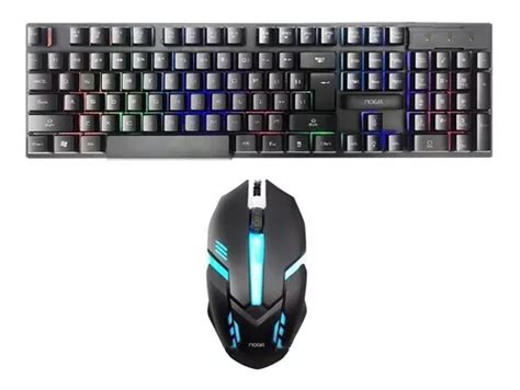 Teclado Y Mouse Kit Gamer Noga Pc Retroiluminado Nkb 92 Color Del Mouse