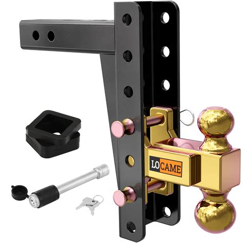 Locame Adjustable Trailer Hitch Fits Inch Receiver Inch Drop Rise