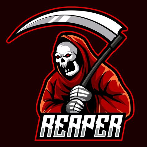 Reaper Mascot Logo Gaming Vector Illustration 6988696 Vector Art At