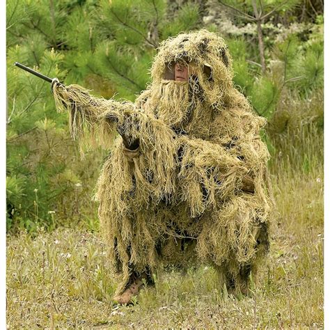 Ghillie Suit Hiding In Plain Sight Ghillie Suit Camouflage Sniper