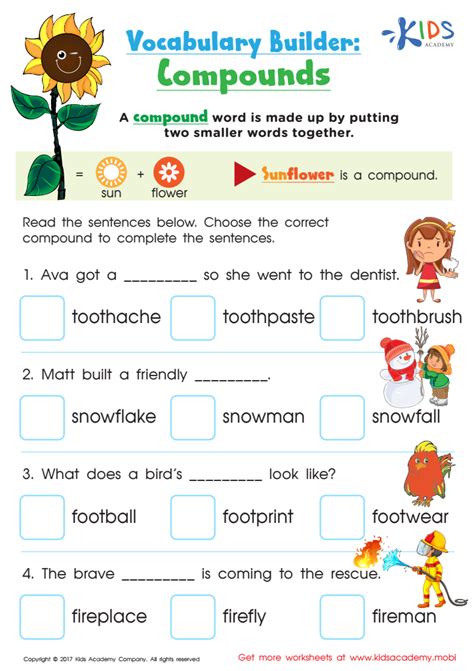 Compound Words For Grade 2 Worksheets