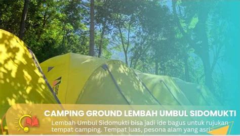 Review Camping Lembah Umbul Sidomukti Semarang Harga Tiket Sewa Tenda