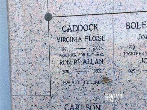 Virginia Eloise Daley Caddock 1921 2003 Find A Grave Memorial