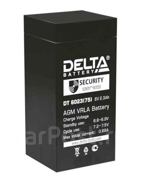 Кислотный / свинцовый аккумулятор Delta DT6023, 6V * 2.3A, новый, в ...
