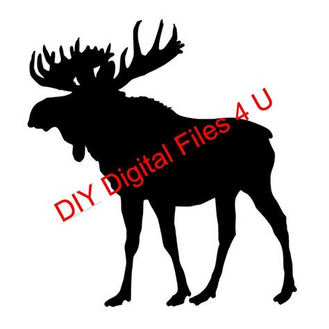 Moose Svg Digital File Cricut Silhouette Cnc Router Cut Files Svg X Carve Cnc Router Glowforge