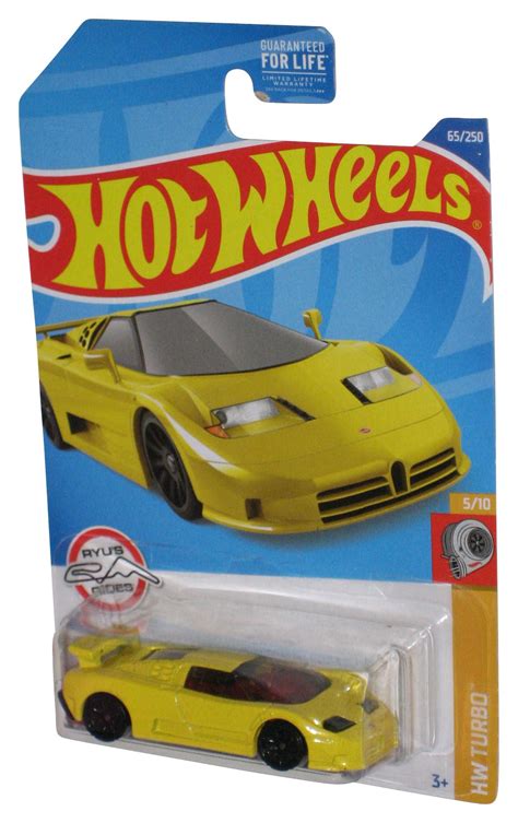 Hot Wheels HW Turbo 5 10 2021 Yellow 94 Bugatti EB110 SS Toy Car 65