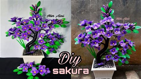 Cara Membuat Bunga Sakura Dari Plastik Kresek How To Make Sakura