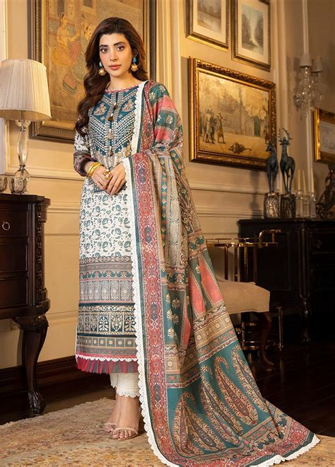 Asim Jofa Embroidered Lawn Suits Unstitched 2 Piece AJ23P AJS 29