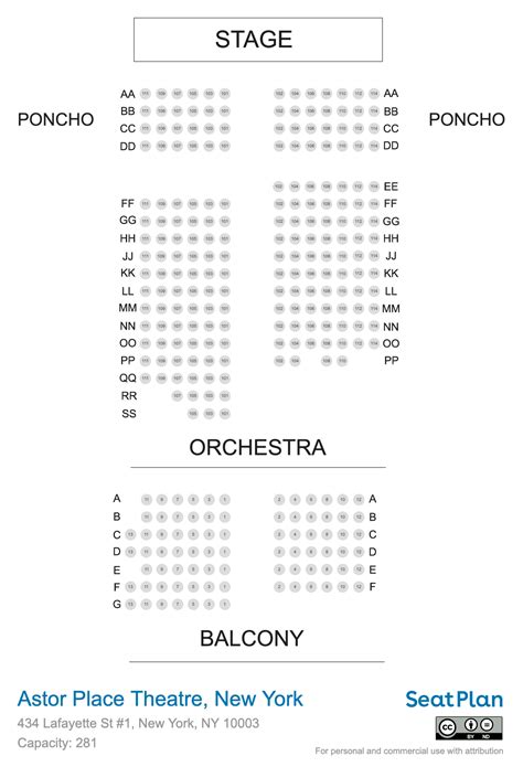 Astor Place Theatre New York Seating Chart & Seat View Photos | SeatPlan