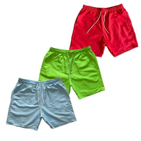 Kit Bermudas Masculina Mauricinho Neon Praia Ver O Mariott