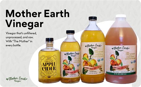 Mother Earth Organic Apple Cider Vinegar With The Mother Fresh Pressed Organic