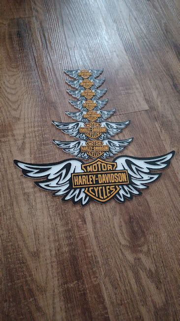 Harley Davidson Wings Logo 3D model 3D printable | CGTrader