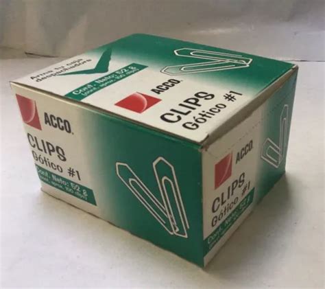 Caja De Clip G Tico Acco No Caja C Clips Cuadrado En Venta