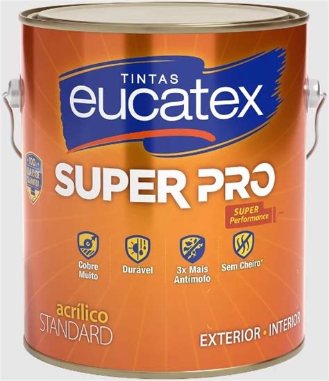 Tinta Acril Eucatex L Super Pro Fosco Branco S O Jorge