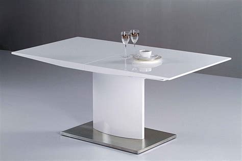 Modern Extendable White Lacquer Dining Table J4102 Modern Dining