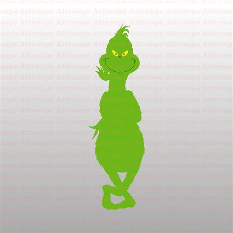 Silhouette Grinch Christmas Dr Seuss Svg 5 Svg Dxf Cricut Etsy