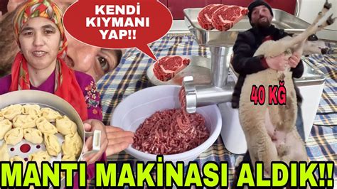 POS ÇIKAN MANTI MAKİNASI ALDIK EŞİMLE EN BÜYÜK MANTI YAPIMI KIYMA