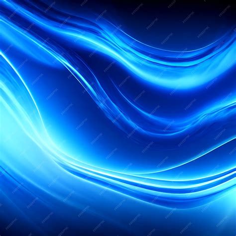 Premium AI Image | Abstract blue wave light effect Generative Ai