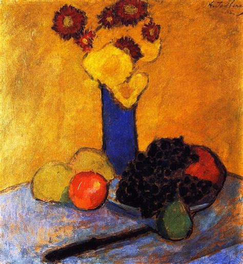 Still Life With Blue Vase Painting Alexei Jawlensky Oil Paintings