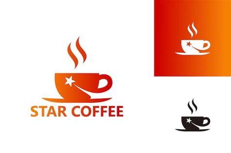 Premium Vector Star Coffee Logo Template Design Vector Emblem