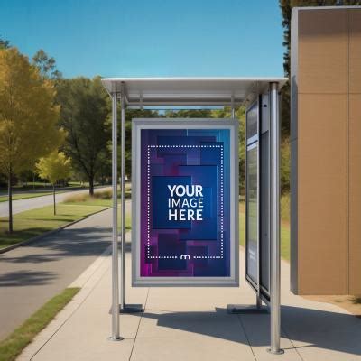 Bus Stop Billboard Mockup Mockup Generator Mediamodifier