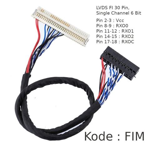 Jual Kabel Lvds Sinngle Ch Channel Bit Untuk Notebok Lcd Pin Di