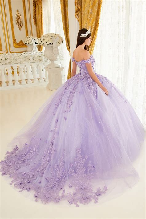 Layered Tulle Ball Gown With Lace Applique – Tux-USA®