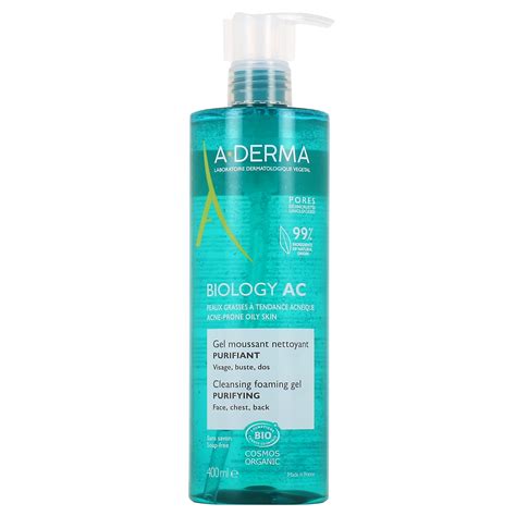 A Derma Biology AC gel moussant purifiant Peau grasse acnéique