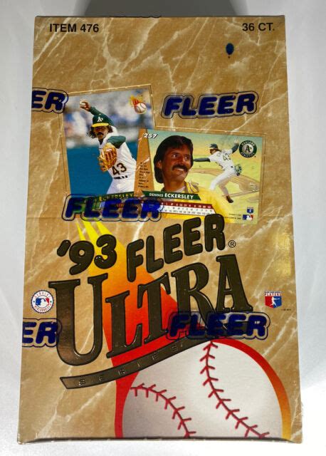 Factory Sealed Fleer Ultra Series Baseball Cards Box Count